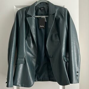 Fate dark green woman size L. faux leather fabric.